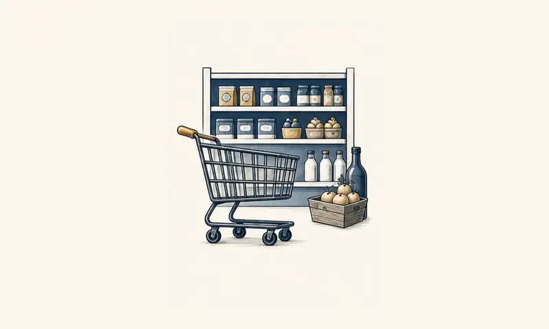 Illustration für Handel und Lebensmittel